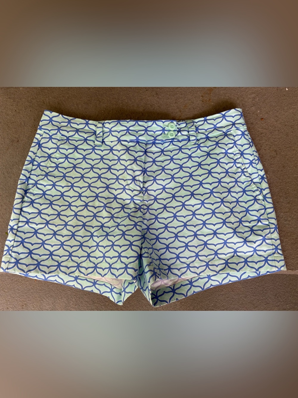 Vineyard Vines Whale Tail Dayboat Shorts, Mint Green/Blue, Women’s 8, NWOT